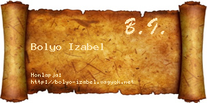 Bolyo Izabel névjegykártya